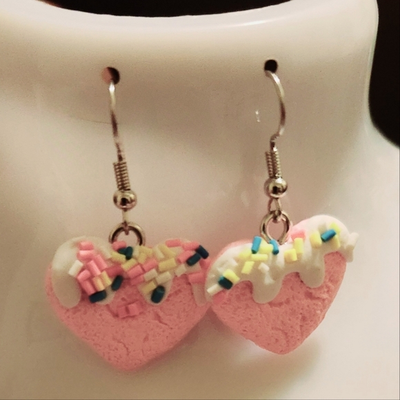Hear Lollipop Earrings Heart Earrings NWT - Picture 4 of 6